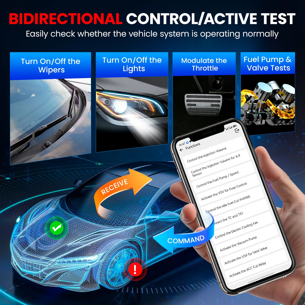 Ediag Elite OBD2 Auto Scanner 15 Resets All System Car Code Reader Active Test Diagnostic Tools Lifetime Free Update
