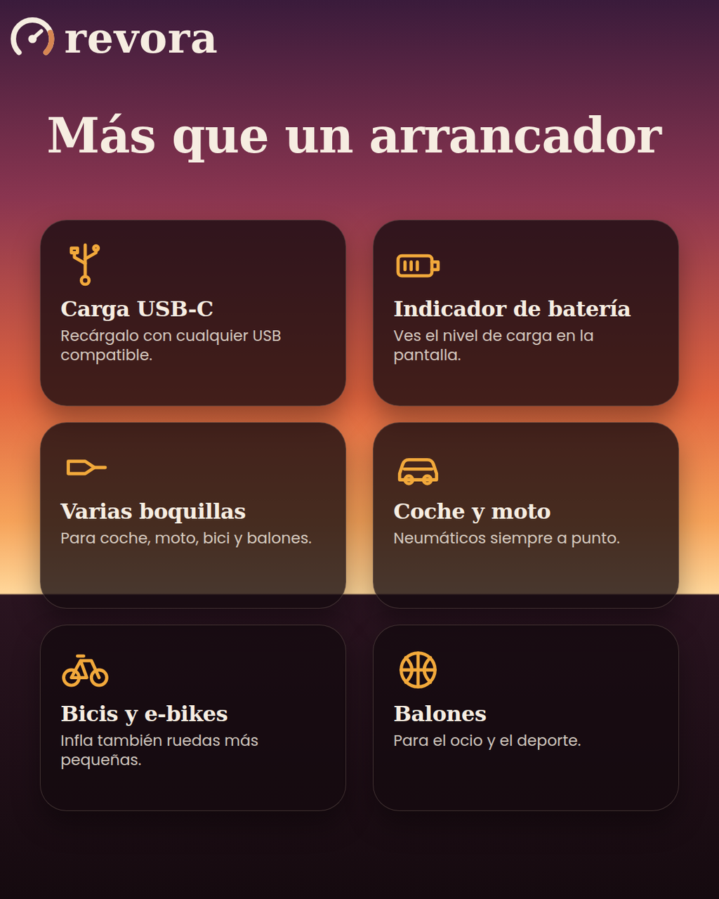 Arrancador de batería con compresor de aire portátil 4 en 1