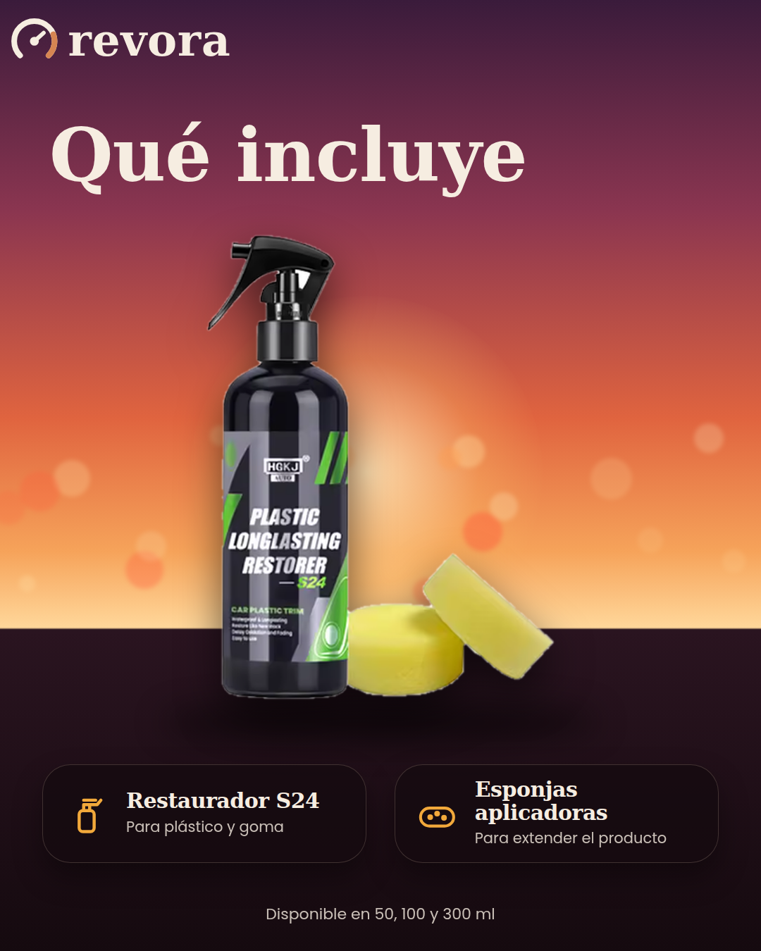 Restaurador de plásticos efecto brillo