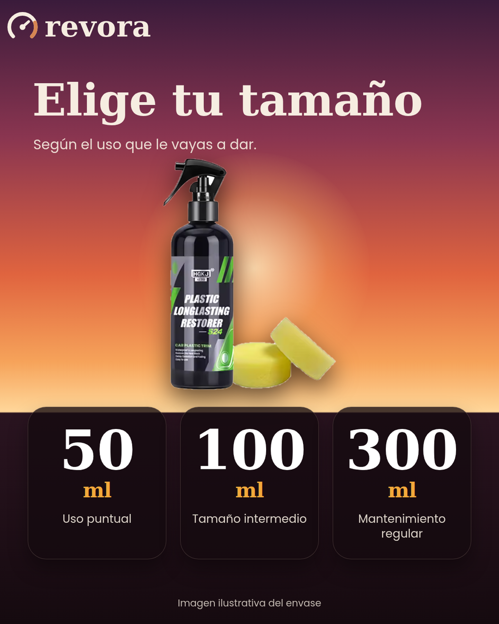 Restaurador de plásticos efecto brillo