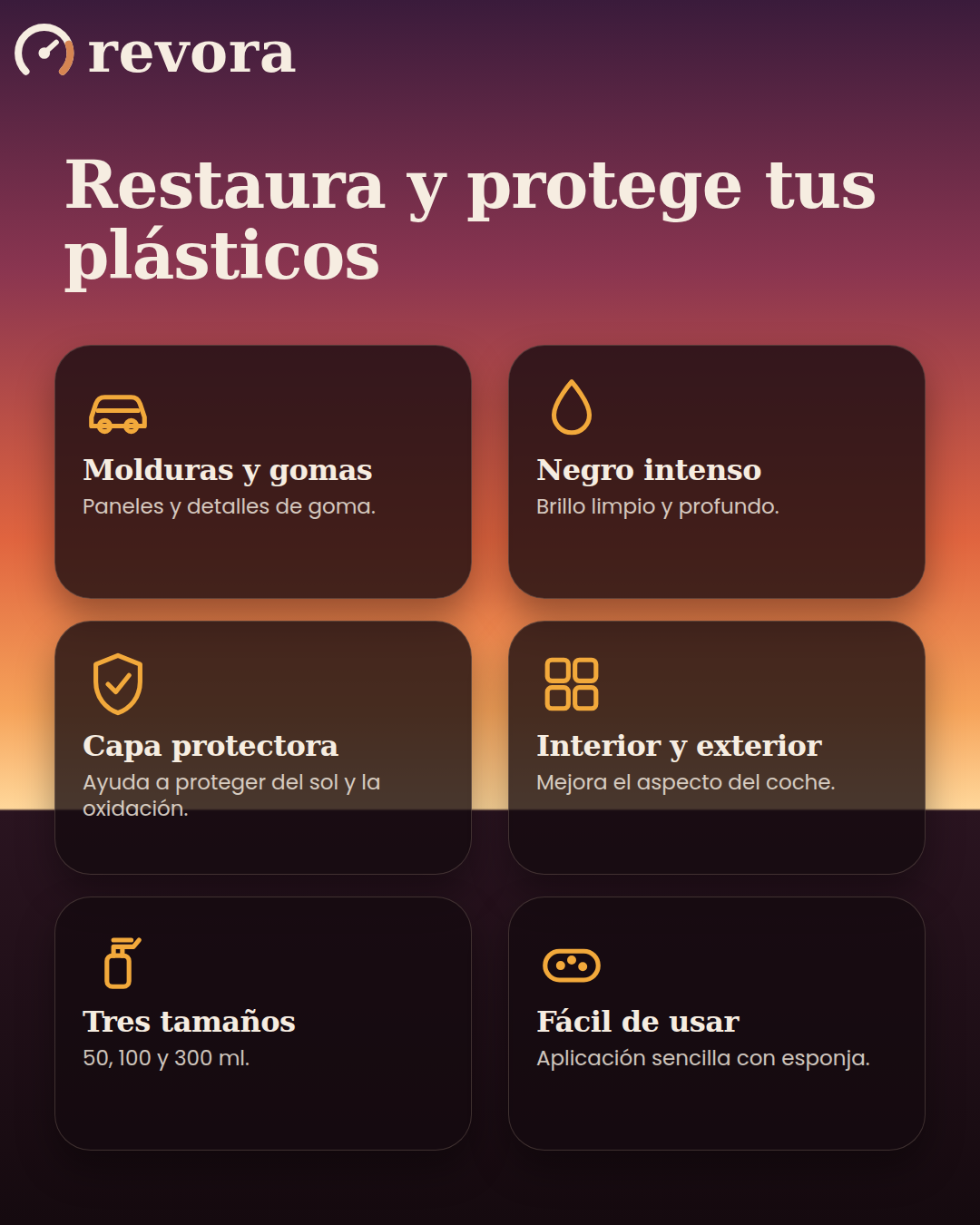 Restaurador de plásticos efecto brillo